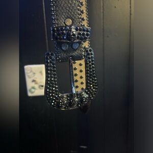 Skull studded belt